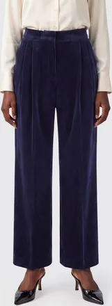 Jil Sander Pantaloni sartoriali in velluto a gamba larga con pince