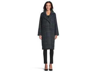 Avec Les Filles Relaxed Walker Coat Womens Clothing Navy/Forest : XS, Wool/Polyester