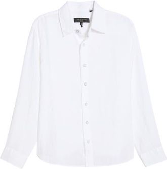 Rag & Bone Finch Linen Button-Up Shirt in White at Nordstrom, Size Xx-Large