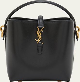 Saint Laurent Le 37 Mini YSL Bucket Bag in Smooth Leather
