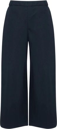 Max Mara Broeken, Dames, Blauw, S, Wol, Antille Wijde Broek