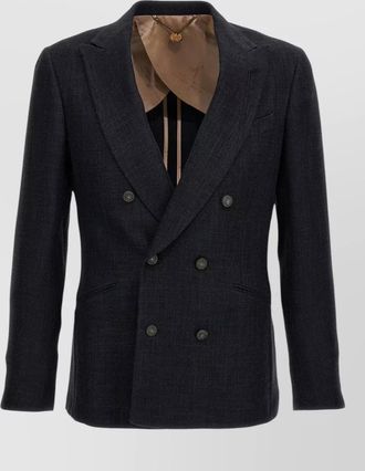 Maurizio Miri linen blend double breasted blazer