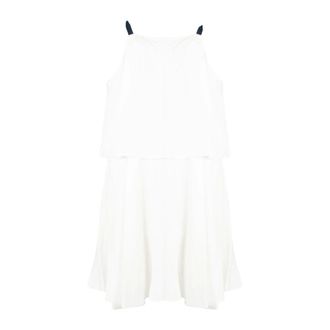 Silvian Heach Fitted Mini Jurk met Ruche - Dames - Jurken - Wit - Maat: 2XS