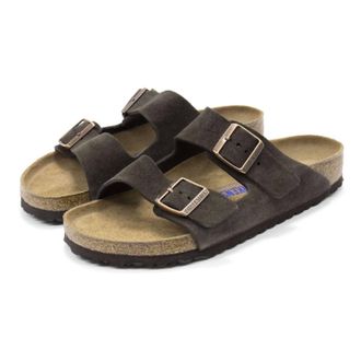 Birkenstock Womens Arizona Soft Footbed Sandals In Mocha