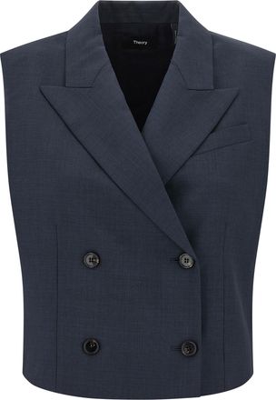 Theory Womens Double-Breasted Vest