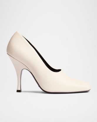 Khaite Eva Calfskin Leather Pumps