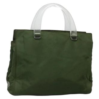 Prada Pre-owned Nylon prada-bags - Dames - Vintage Handtas - Groen - ONE Size - Nylon - Vintage