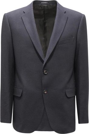 Armani Heren, Jassen, Blauw, Maat: 3XL Wol