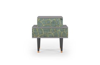 StoryZ Mesita de noche azul-verde 2 cajones L 58 cm