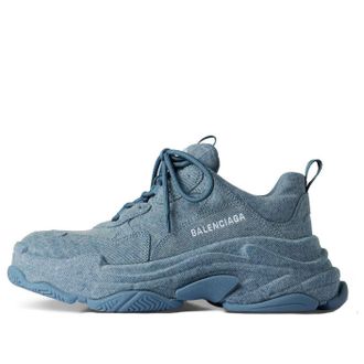 Balenciaga (WMNS) Balenciaga Triple S Sneakers Blue Denim 524039W2DEN4000
