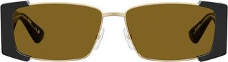 Moschino MOS206/S 2M2/70 Womens Sunglasses Gold Size 57