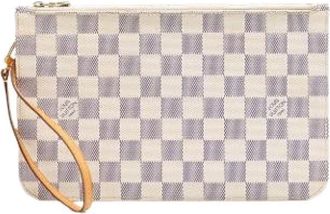 Louis Vuitton Pre-owned Clutches, female, White, Size: ONE SIZE Pre-owned Neverfull Pouch