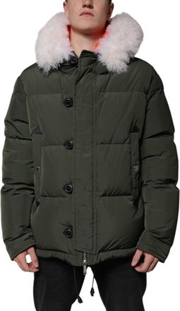 Dsquared2 Dsquared&sup2; Hooded Long Sleeves Fur Shearling Mens Jacket