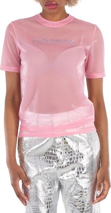Paco Rabanne Crystal Embellished Logo T-Shirt, Size X-Small