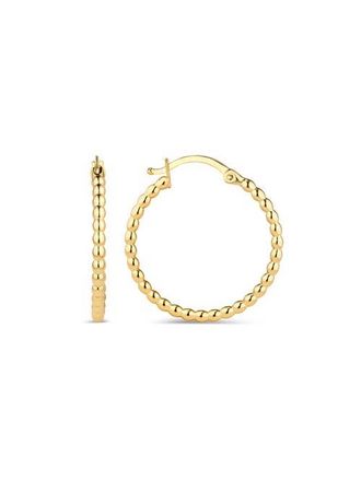 Devata Beaded Ball Hoop Earrings in 14K Gold in Yellow Gold at Nordstrom