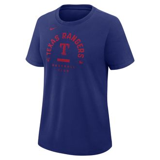 Nike Texas Rangers Authentic Collection Early Work Nike Womens Dri-FIT MLB T-Shirt in Blue | 03N847XTER-HXK