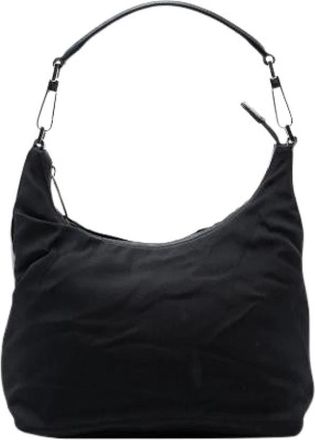 Gucci Pre-owned Nylon Shoulder Bag - Dames - Vintage Schoudertas - Zwart - ONE Size - Nylon - Vintage