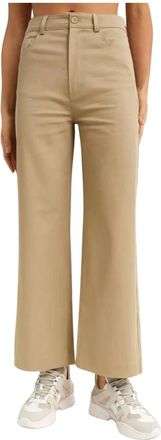 Nanushka Josine Pants - Dames - Wijde Broeken - Beige - S - Katoen - Broeken