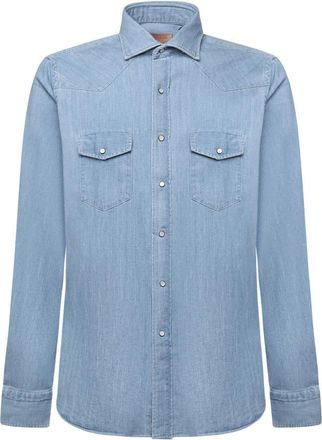 Borriello Hombre, Camisas, Azul, Talla: 3XL