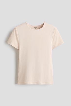 H&M Sculpting T-Shirt - Hellbeige
