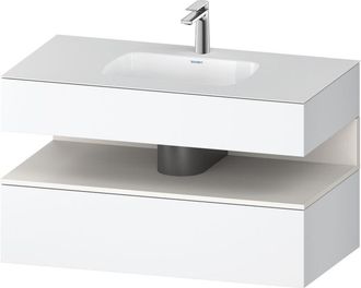 Duravit Qatego Lavabo Encastrado Con Base De Lavabo Consola, - Duravit