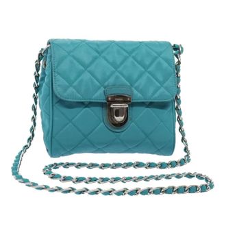Prada Pre-owned Cross Body Bags, female, Blue, Size: ONE SIZE Pre-owned Nylon Shoulder Bag