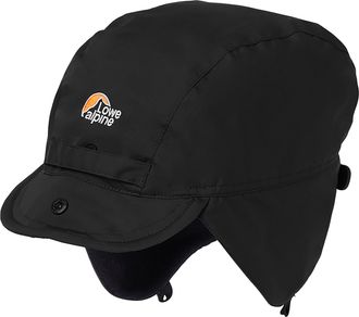 Lowe Alpine Classic Mountain Cap - Lightweight Fleece Hat with Ear Flaps for Hiking & Mountaineering - Black - X-Small