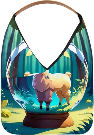 Generic Alpacas Crystal Ball Reusable Lightweight Grocery Bags - Foldable Into Compact Pouch, Washable & Sturdy, Multipurpose for Shopping and Travel