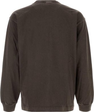 Carhartt Work in Progress Long-Sleeve Woven Cotton T-Shirt - Brown
