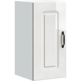 vidaXL Kitchen Wall Cabinet Kalmar High Gloss White Engineered Wood Vidaxl