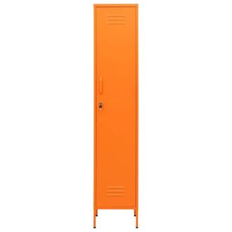 Berkfield Home Locker Cabinet Orange 35x46x180 cm Steel | Size: 35 x 46 x 180 cm