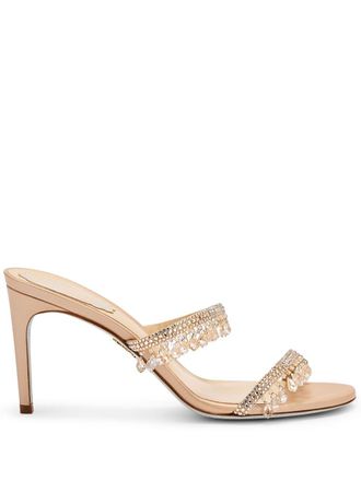 Rene Caovilla 80mm Chandelier mules - Neutrals