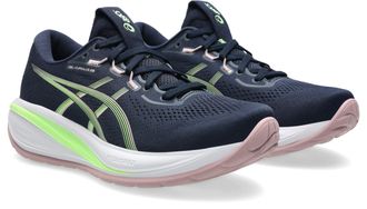 Asics Laufschuh ASICS GEL-CUMULUS 28, Damen, Gr. 39,5, midnight, illuminate gr&uuml;n, Synthetik, Schuhe Laufschuh, sportlicher Stil, leicht profiliertes Laufsoh