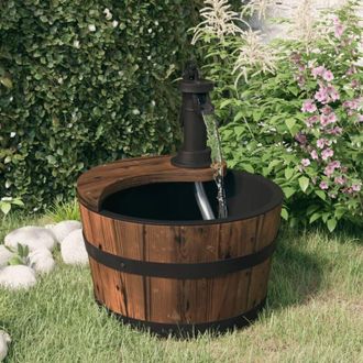 vidaXL Vidaxl - Fuente De Agua Con Bomba Madera Maciza De Abeto 28x28x34,5 Cm
