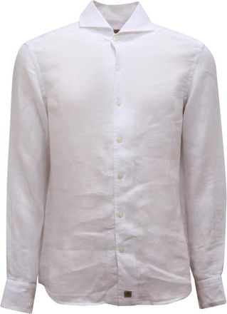 Sonrisa Camicia Silvery Linnen Shirt - Heren - Casual Overhemden - Wit - S - Linnen - Overhemden