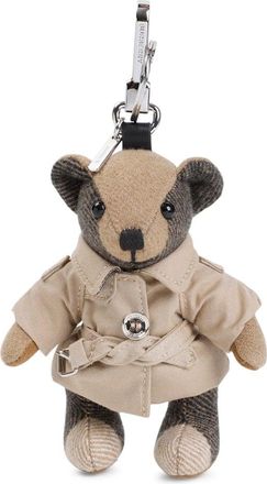 Burberry Beige Thomas Cashmere Keychain-Donna