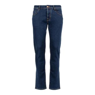 Jacob Cohen Jeans, Heren, Blauw, W38, Katoen, Nick Slim 5 Pocket Jeans