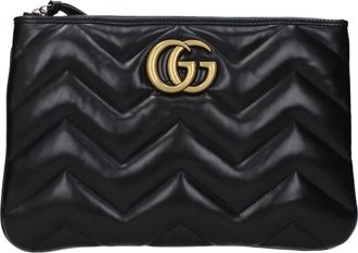Gucci Marmont Pochette Damess Leer Zwart