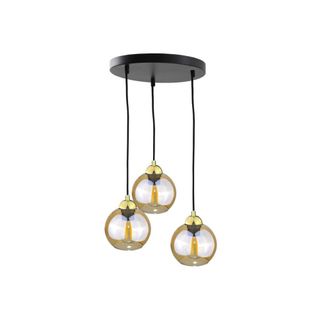 Netlighting Ambre Cluster Pendant Ceiling Light Gold 30cm 3x E27