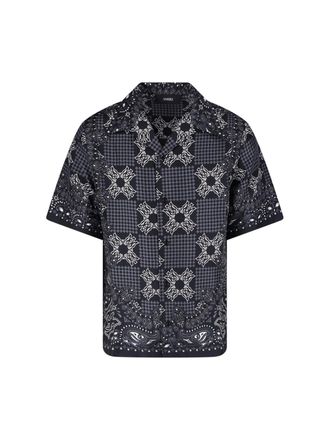Amiri Boxy-Fit Short-Sleeve Casual Shirt with Bandana Print