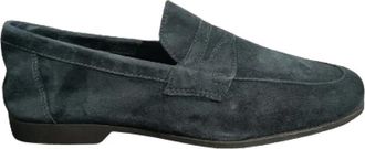 Antica Cuoieria Blauwe platte schoenen - Heren - Loafers - Blauw - 45 EU - Schoenen