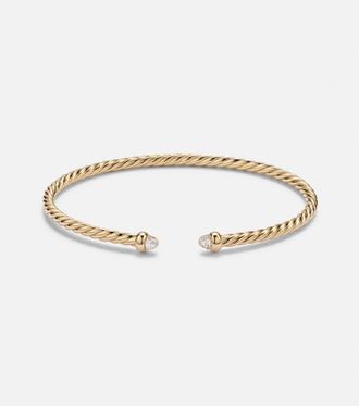 David Yurman Pulsera Cablespira Flex Micro de oro de 18 ct (750/1000) con diamantes