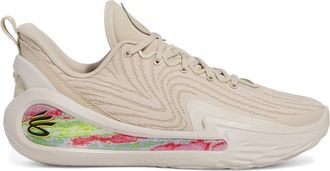 Under Armour Mens Curry 12 STRN Trainers Sand/White/Black 9 UK