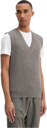 Barena Turlon Brei Vest - Heren - Spencers - Grijs - XL - Wol - Truien & Vesten