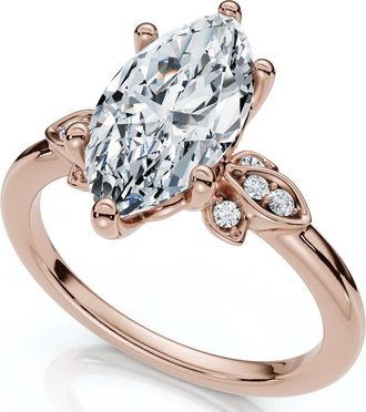 Pompeii3 Certified 2.04Ct Fiore Marquise Diamond Engagement Ring 14k Gold or Platinum Lab