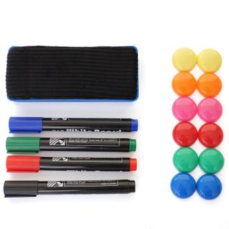 Hhg Hhg - Nunca Usado] Accesorios Para Pizarra Blanca 970, Memoboard Set Im&aacute;n Marcador De Pizarra Esponja