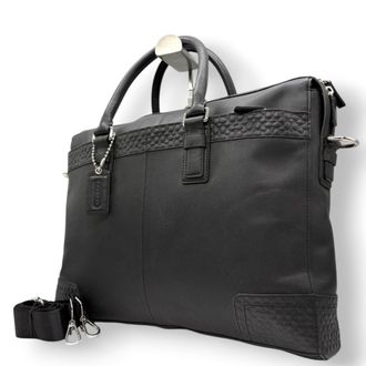 Coach Black Leather Briefcase (Pre-Owned)