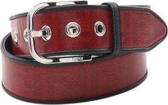 Fendi Pre-owned Belts, female, Red, Size: ONE SIZE Pre-owned Leather Belt
