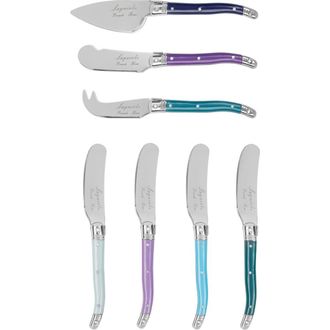 French Home 7-Piece Laguiole Cheese Knives Set in Plum Rose at Nordstrom Rack