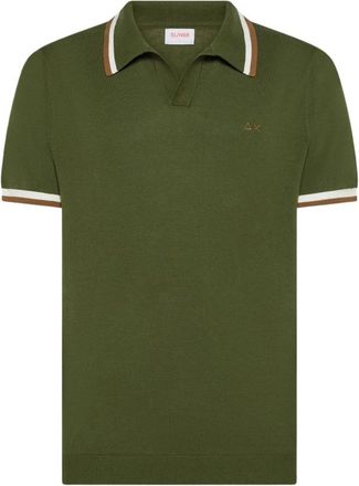 Sun 68 Polo Sweater Stripes Details S/S - Heren - Polos - Groen - S - Katoen - Tops